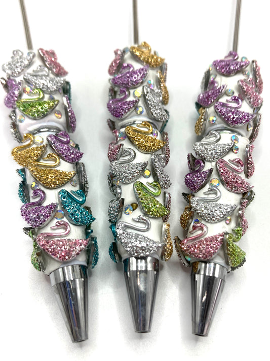 Swan pen Clay pen Colored swan pen Rhinestone Random Mix