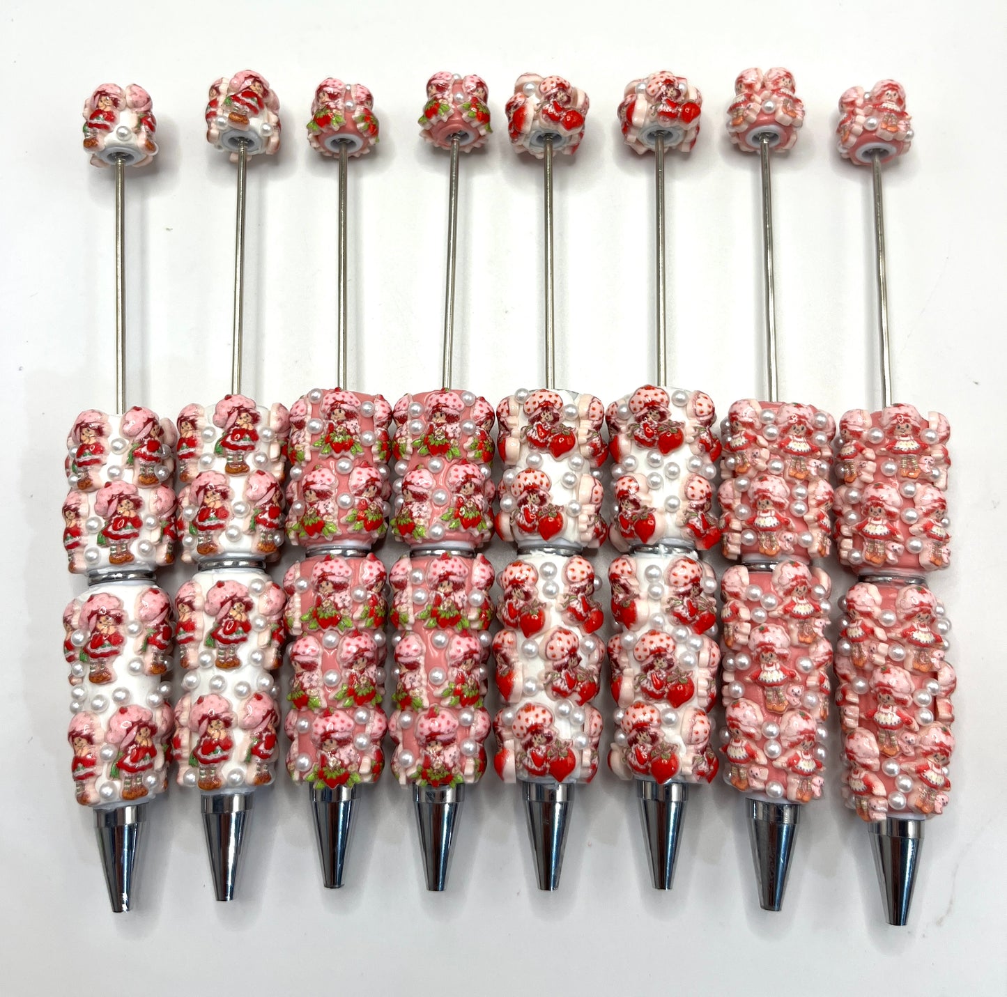 diy fancy pen with strawberry girl