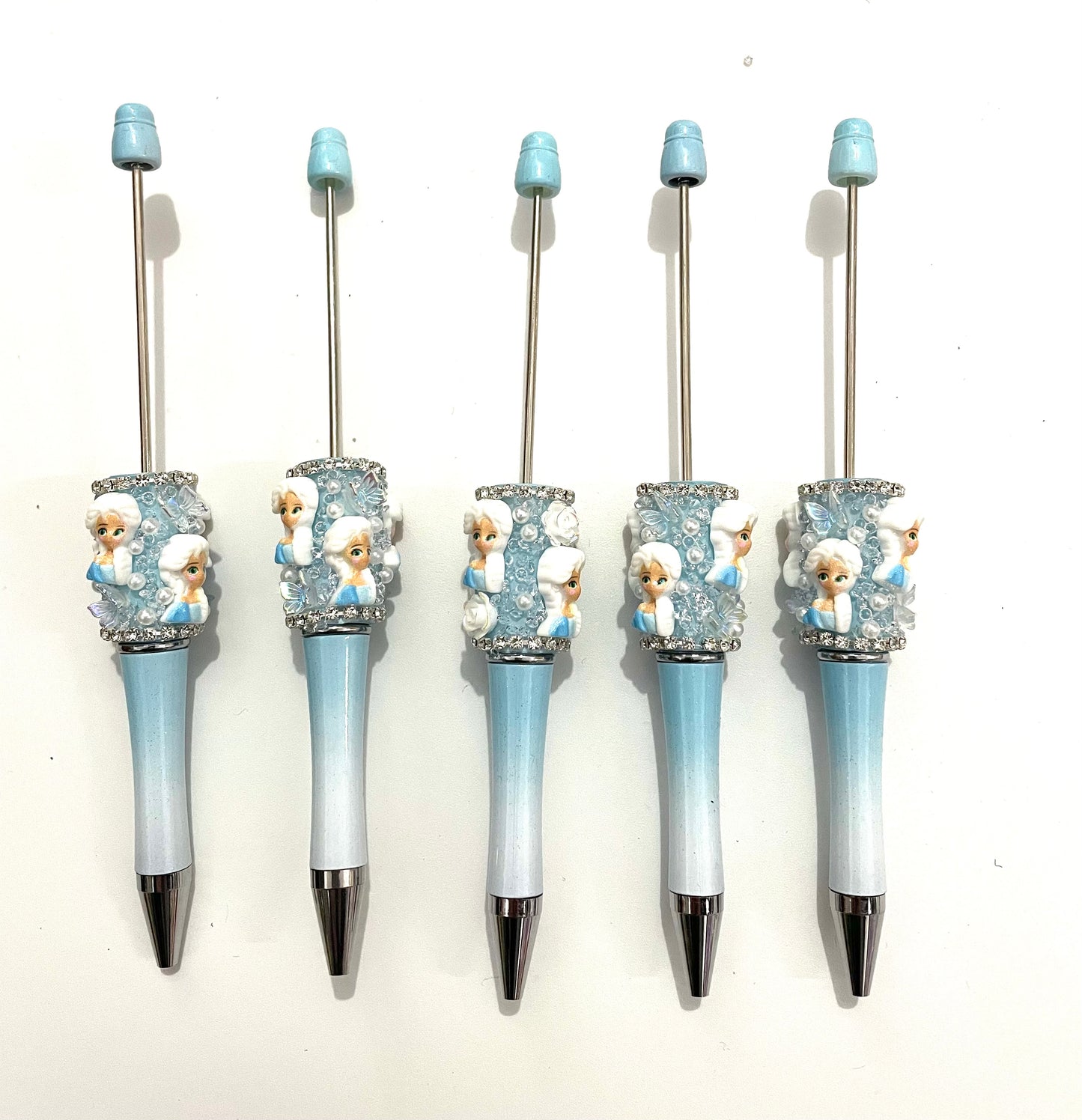 diy beaded beadable pens Elsa frozen