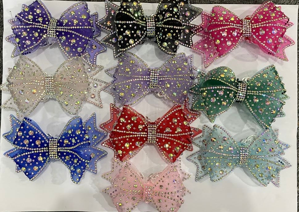 bow Clay beads Large bow Inlay Rhinestone Butterfly and Bow beads Weaving Random Mix