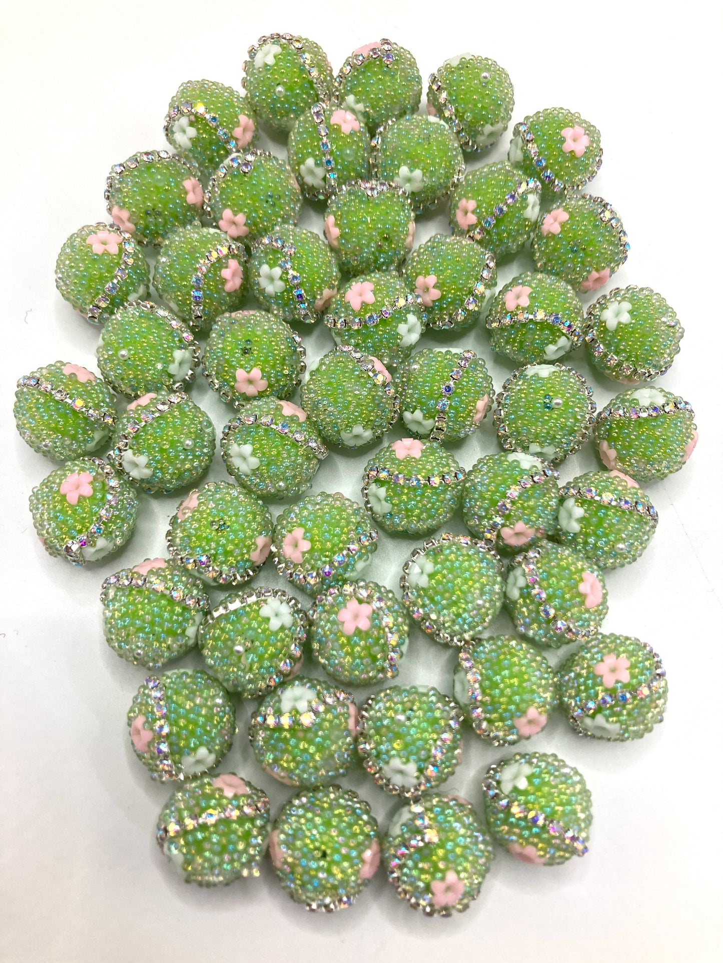 Bubble flowers beads Chain bubble flowers acrylic beads 16mm Random Mix