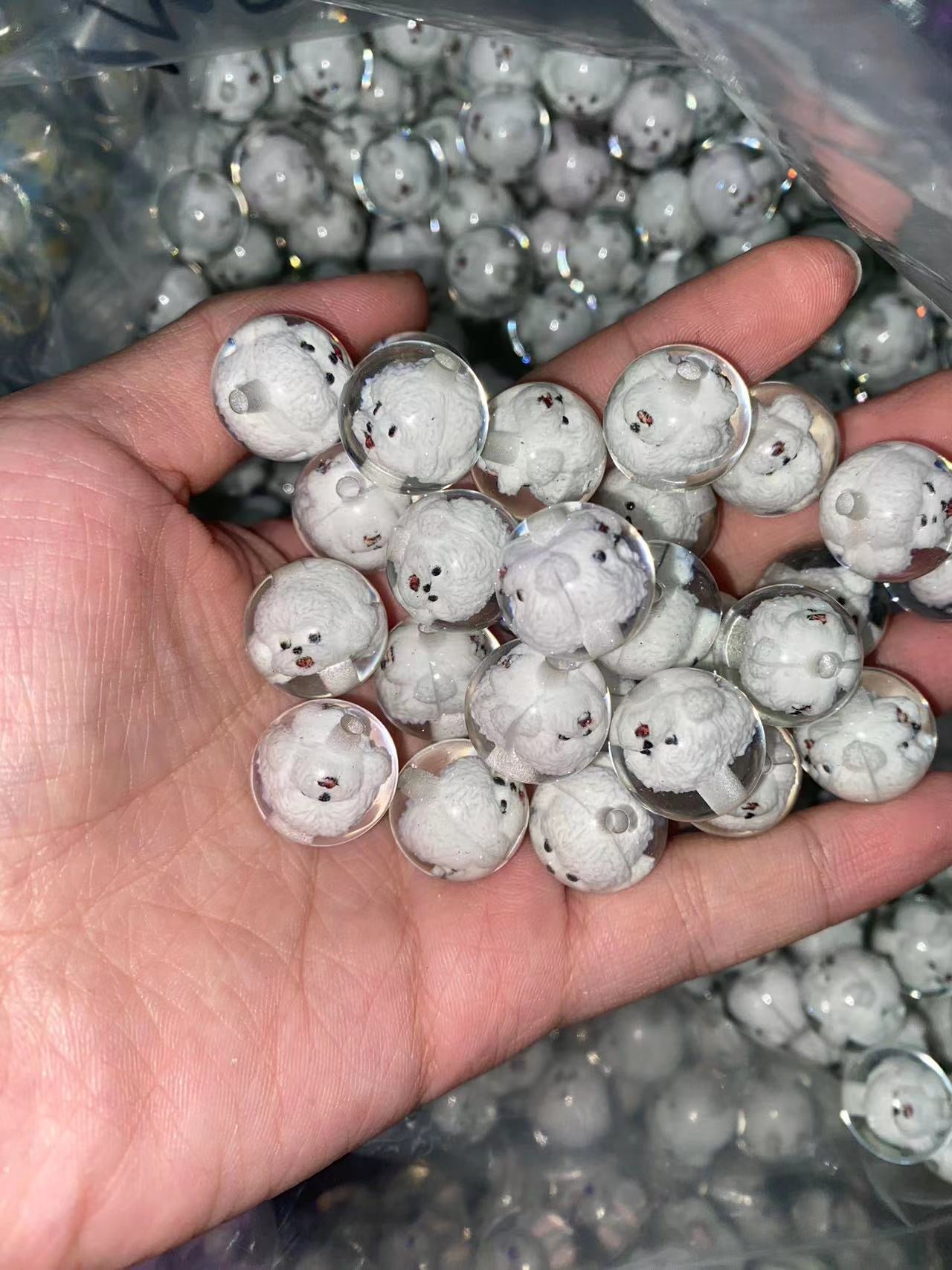 16mm acrylic bead with character