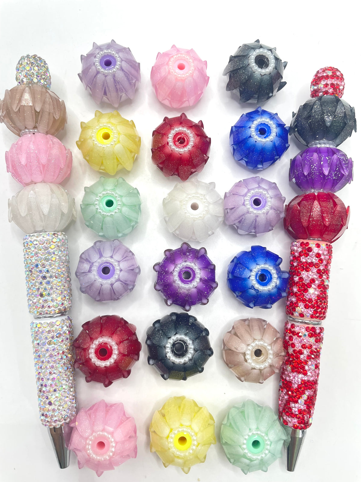 glitter lantern beads double layer lantern fancy beads