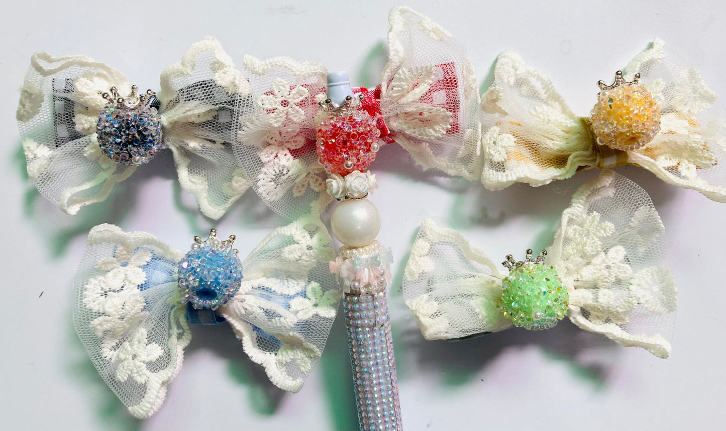 bow Ribbons with bow-shaped beads Lace bow tie Lace bow tie Beads