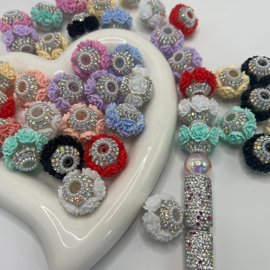 rose flower hard rose beads rose beads with chain