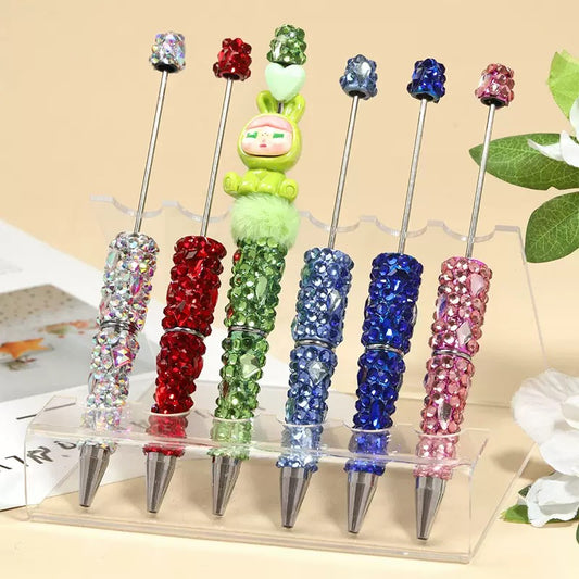 Beaded beadable fancy crystal rhinestone pen