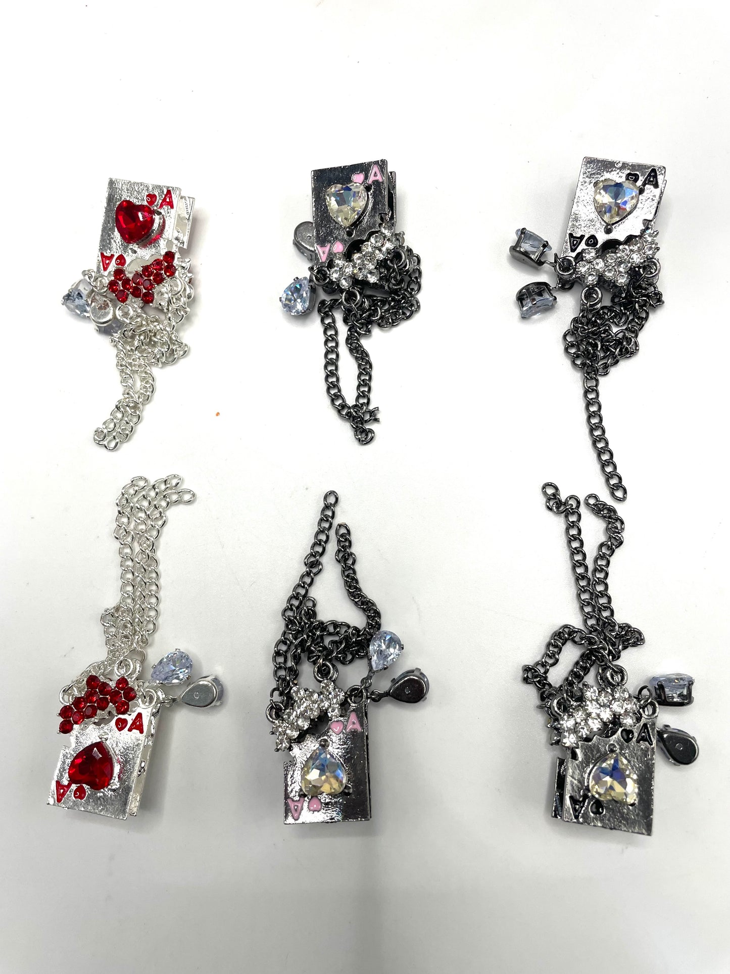 diy fancy beads fancy metallic heart with dangling beaded charm beads