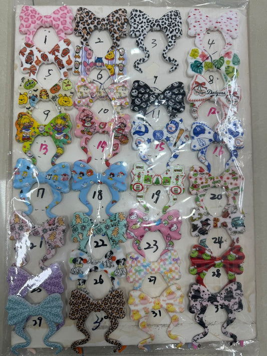 beaded beadable silicone big bow beads big silicone bow focal colored Pattern watermark bow Silicone bow