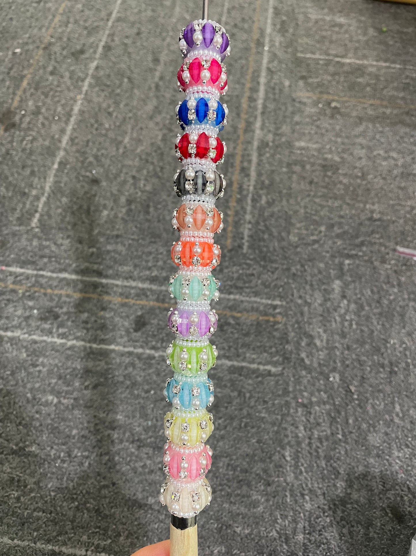 lantern bead with pearl and chain fancy beads