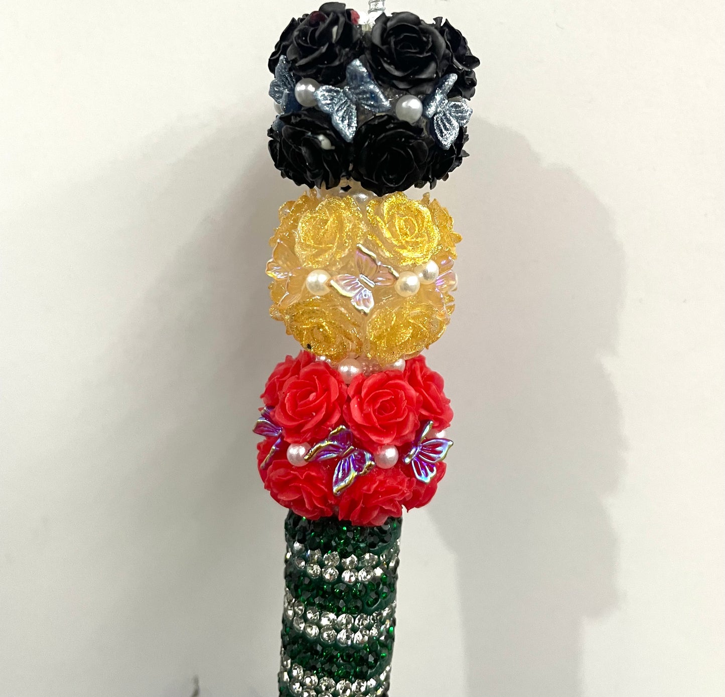 Fancy bead hard flower bead with butterfly radom mixed