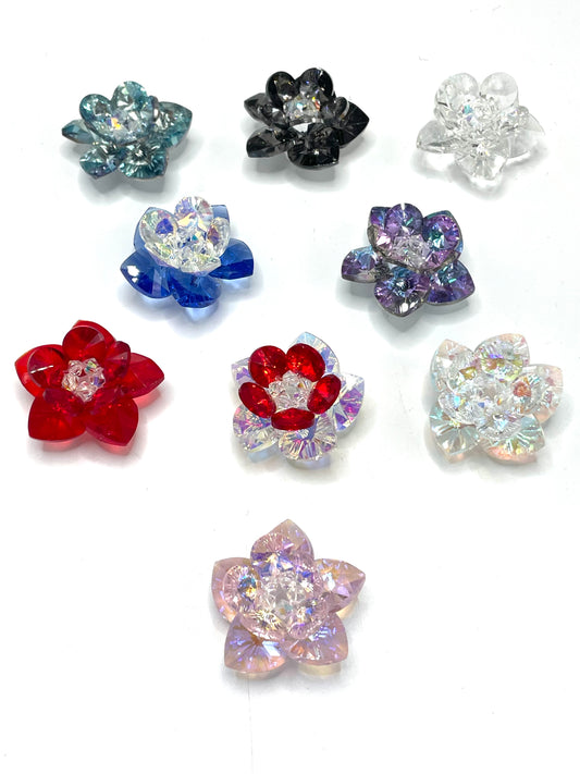 Weaving crystals Rhinestone Colorful crystals Gemstone flower Crystal woven flowers Random Mix