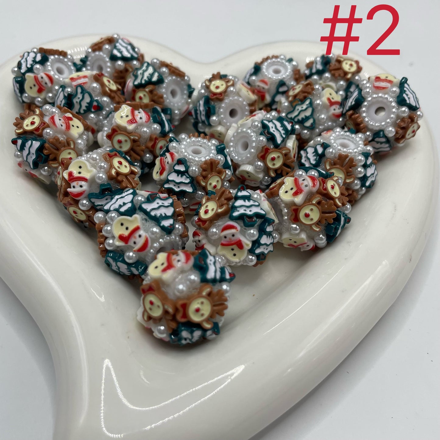 Christmas beads Xmas beads random mixed