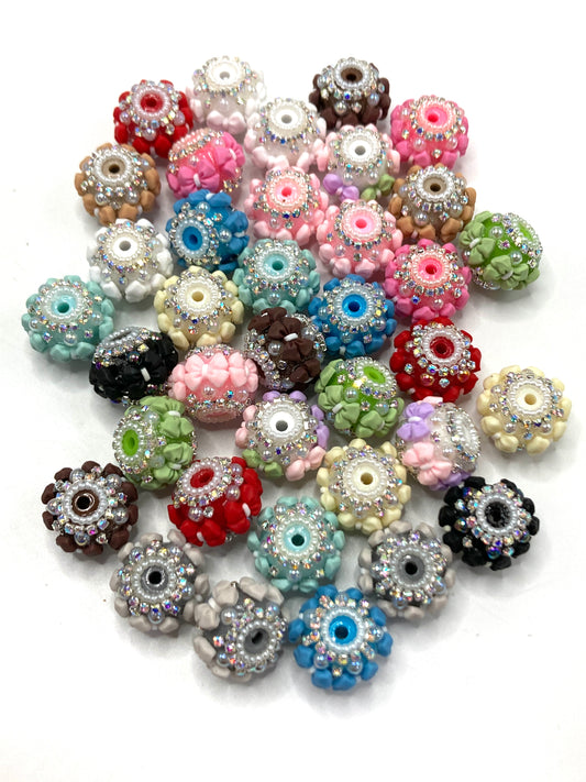 Fancy Beads bow Acrylic Chain Pearl gasket Multicolored bow tie Random Mix