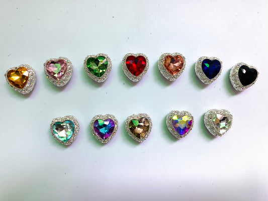 fancy metallic alloy bead Fancy beads Black gun heart bead crystal heart bead heart UV Silver color beads random mixed
