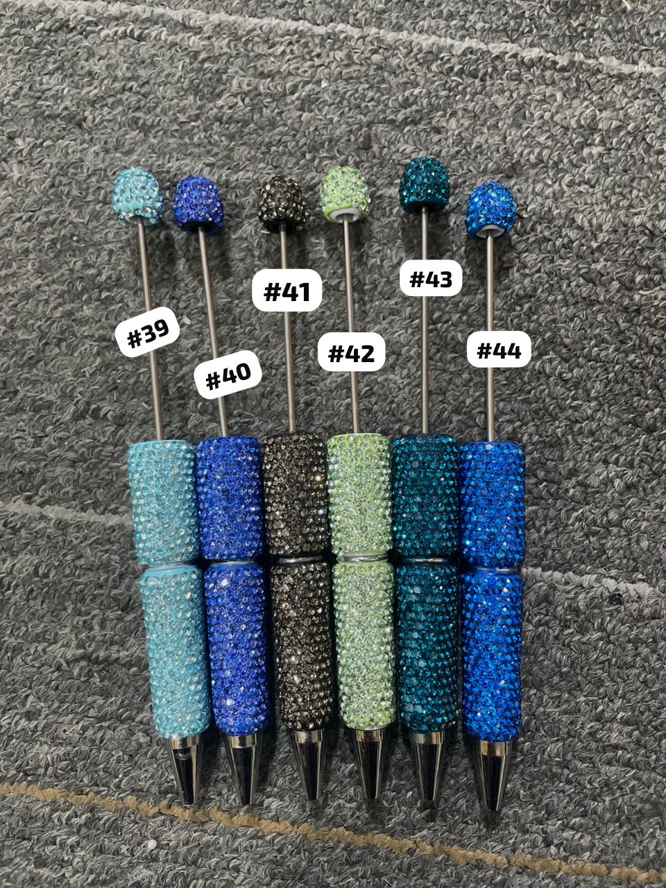 #1-#45 solid color clay rhineston pens diy pens Diy Rhinestone beadable pen Rhinestone pen Bling pen solid color Random MiX