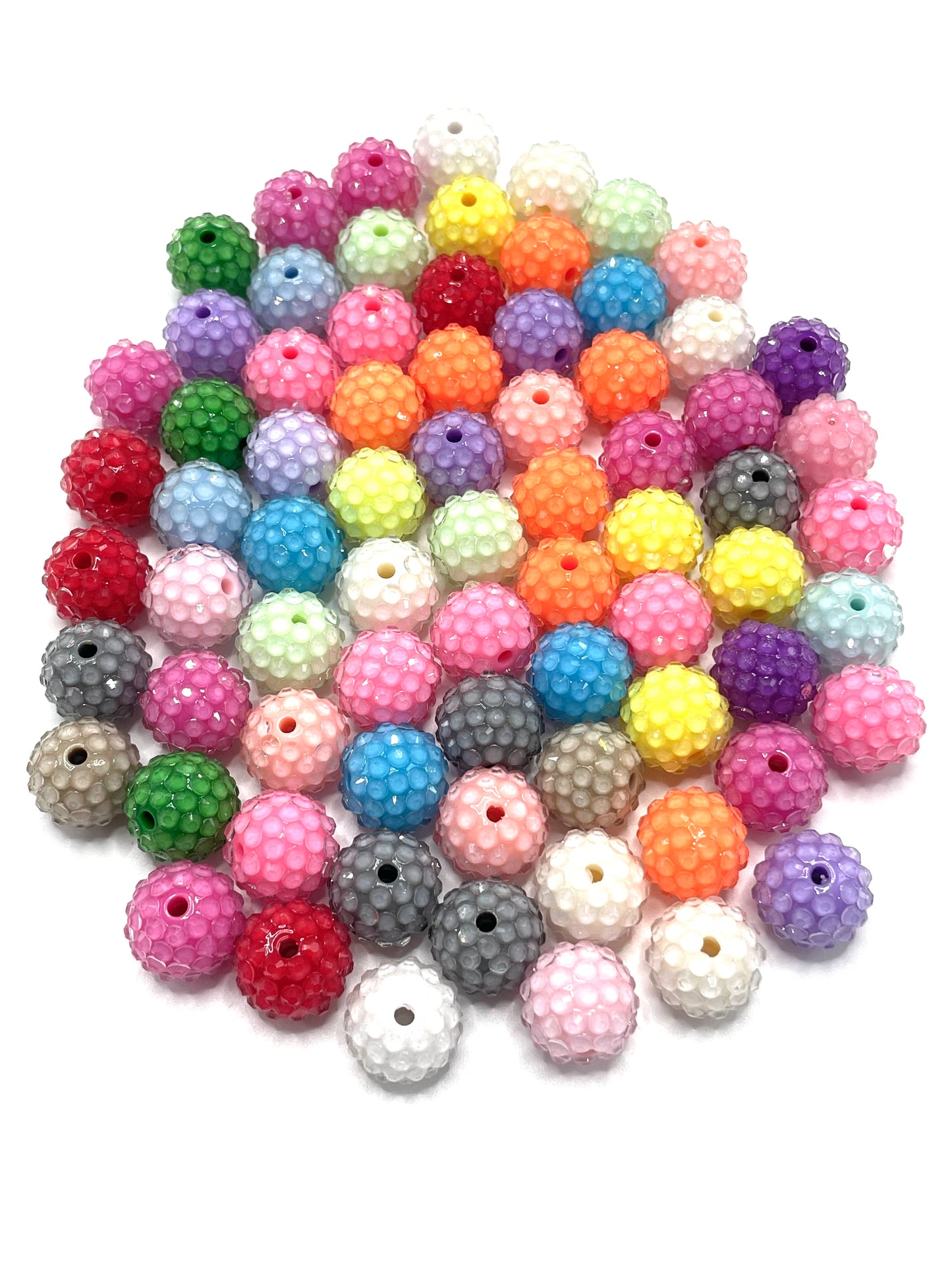 jelly beads Acrylic beads Neon Solid-colored beads 16mm Rhinestone