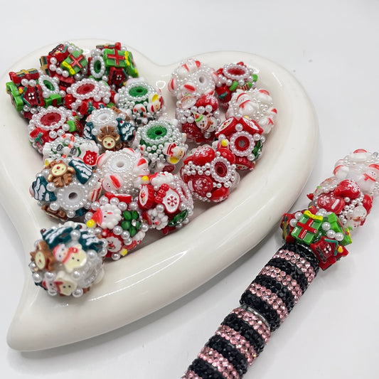 Christmas beads Xmas beads random mixed