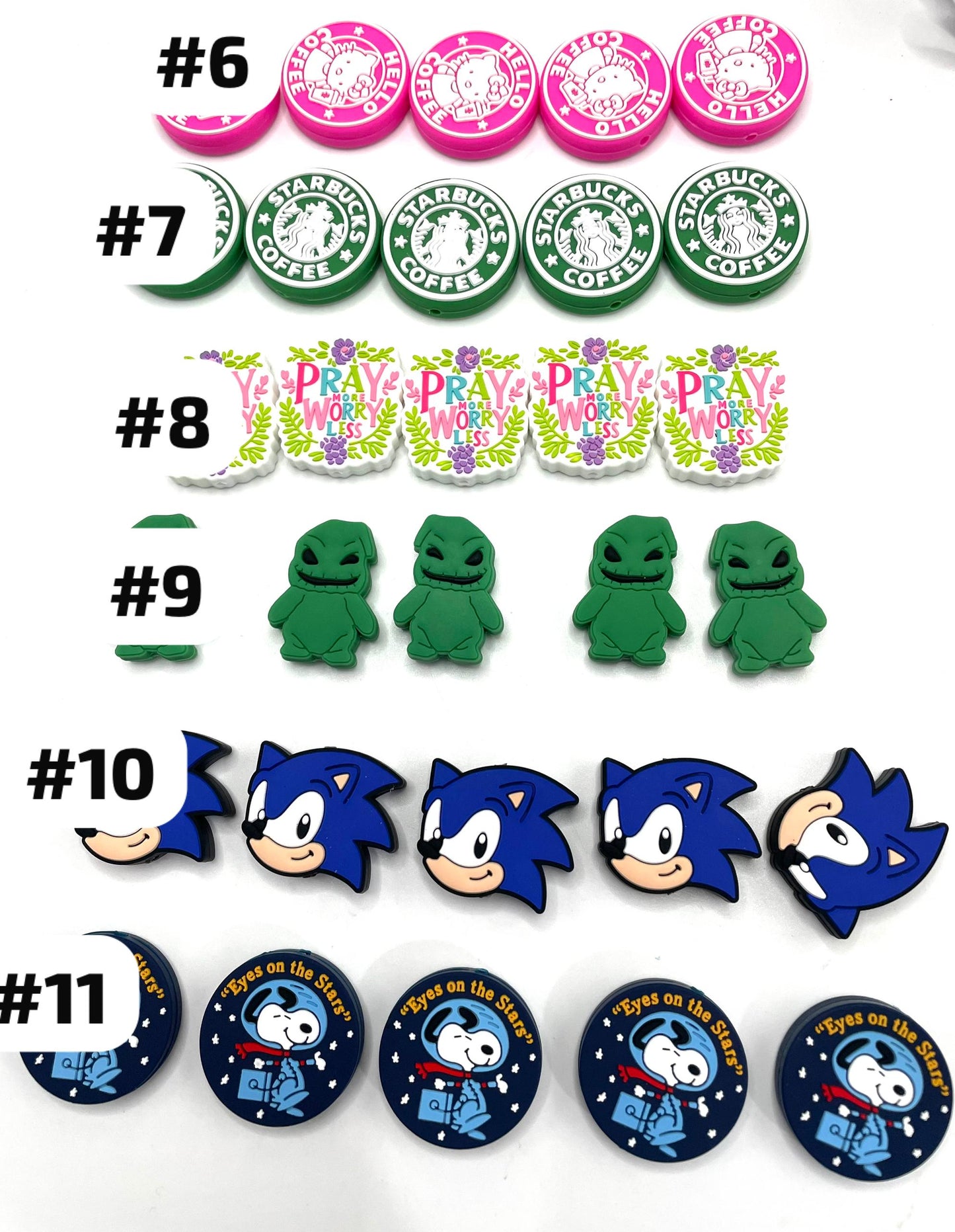 DIY beaded beadable silicon beads focal with vertical hole Winnie ,strawberry girl HK Mk