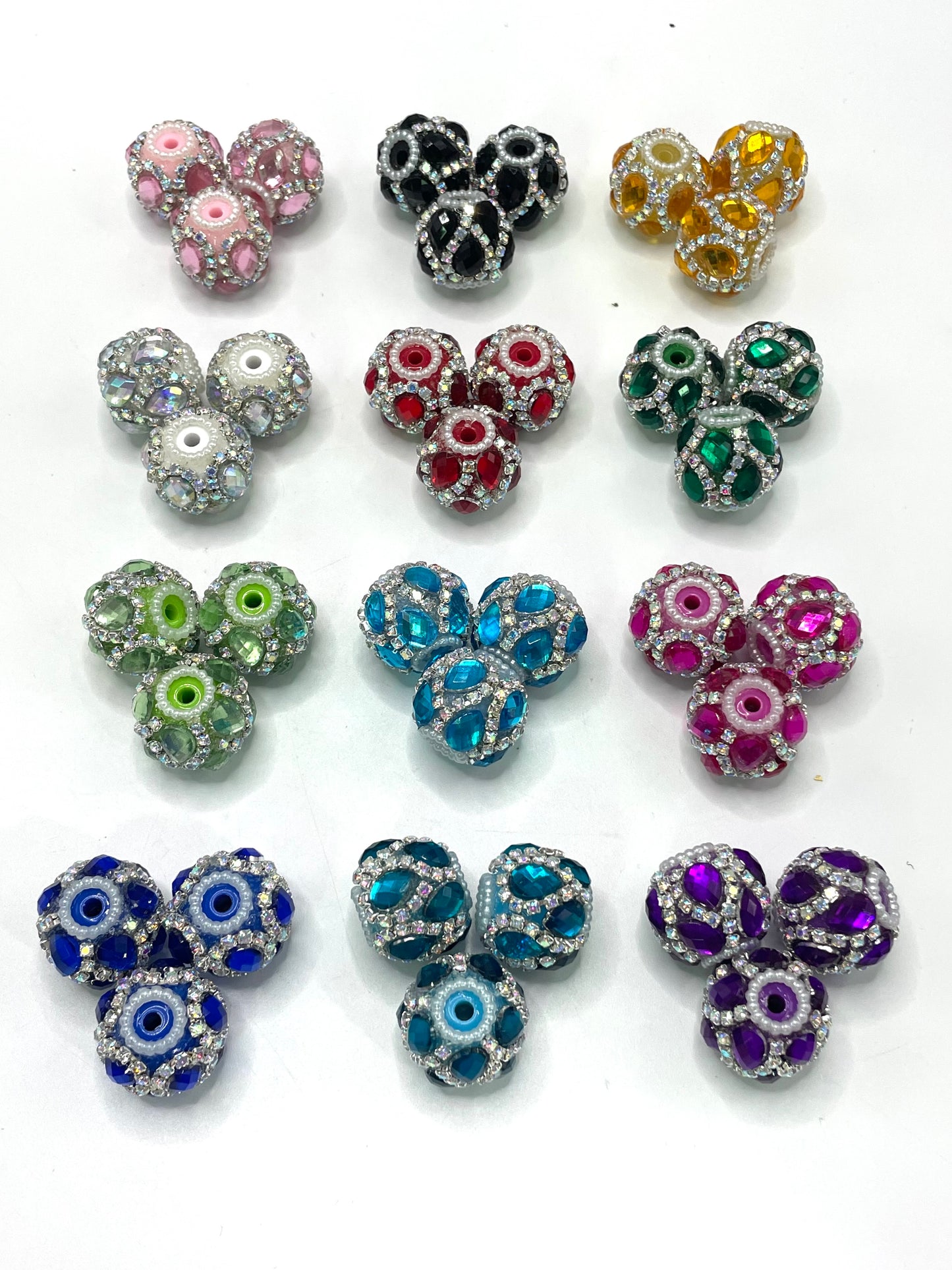 Fancy Beads Rhinestone Chain Glass Mirror Pearl gasket spacer Acrylic beads Random Mix