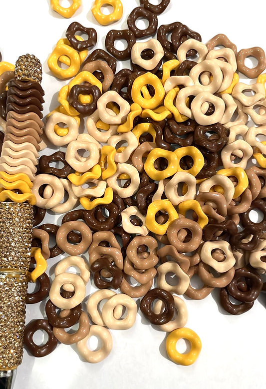 Beaded beadable acrylic glossy shiny wave wavy spacer