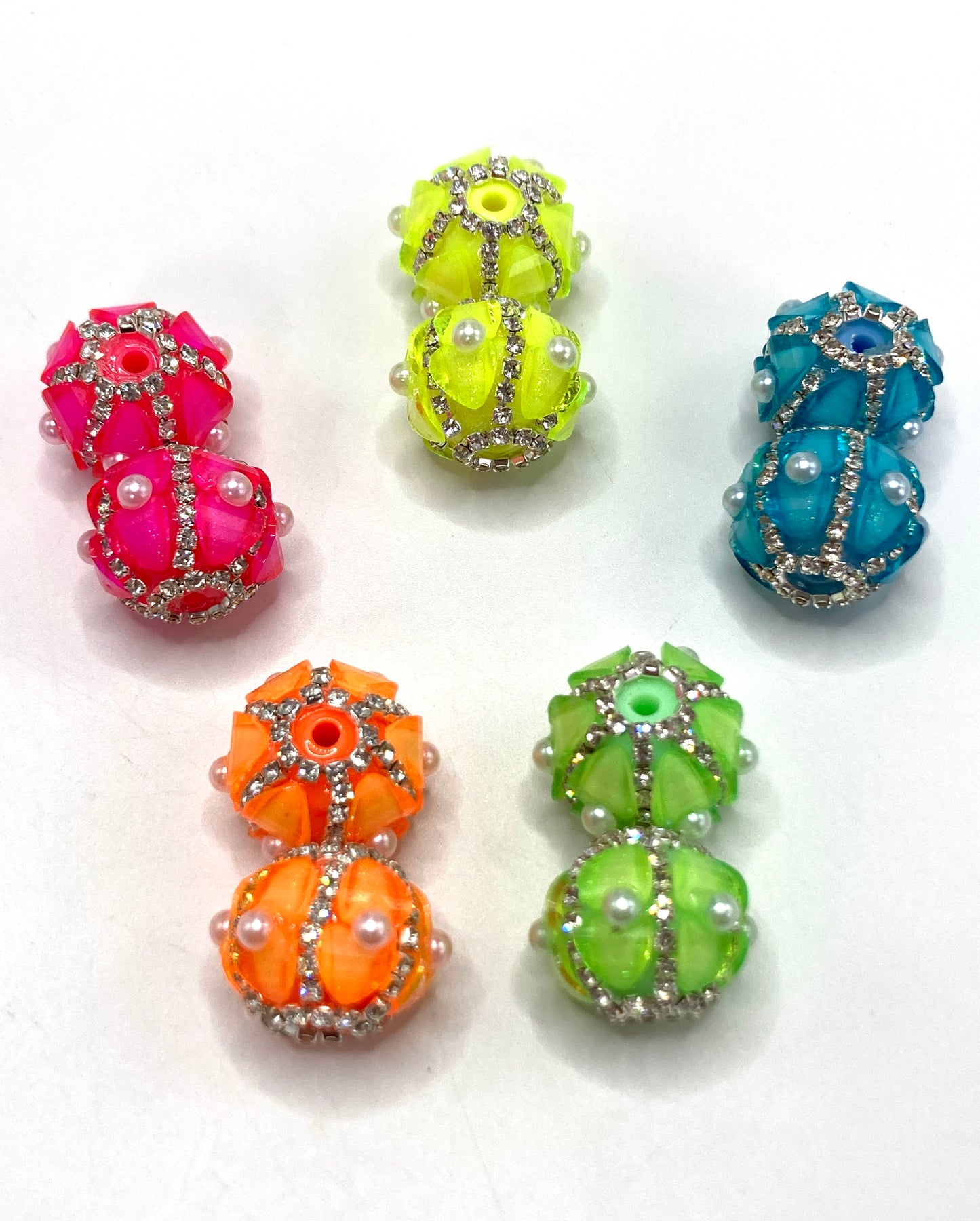 Fancy Beads Acrylic Heart Chain beads Dopamine coloration Neon color 21mm Lantern beads Random Mix
