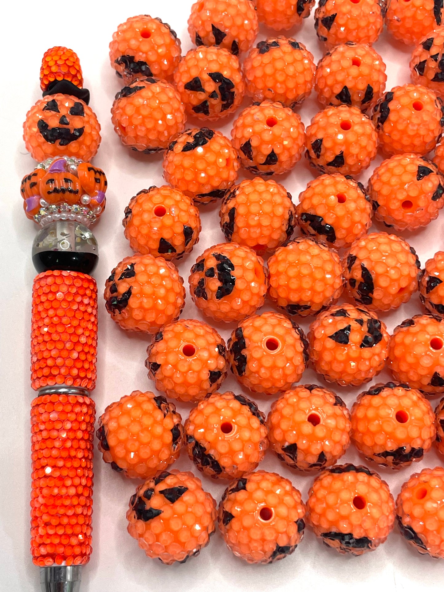 jelly beads Halloween Series Pumpkin beads Orange beads 20mm Random Mix