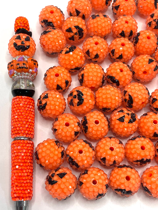 jelly beads Halloween Series Pumpkin beads Orange beads 20mm Random Mix