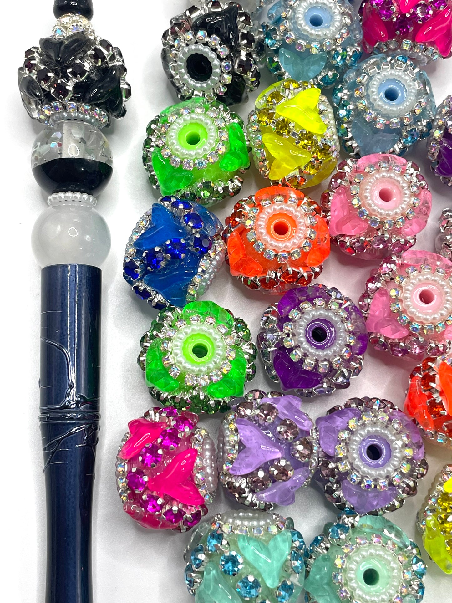Fancy Beads Chain and pearl gasket Colorful Chain Mermaid tail Random Mix 19mm