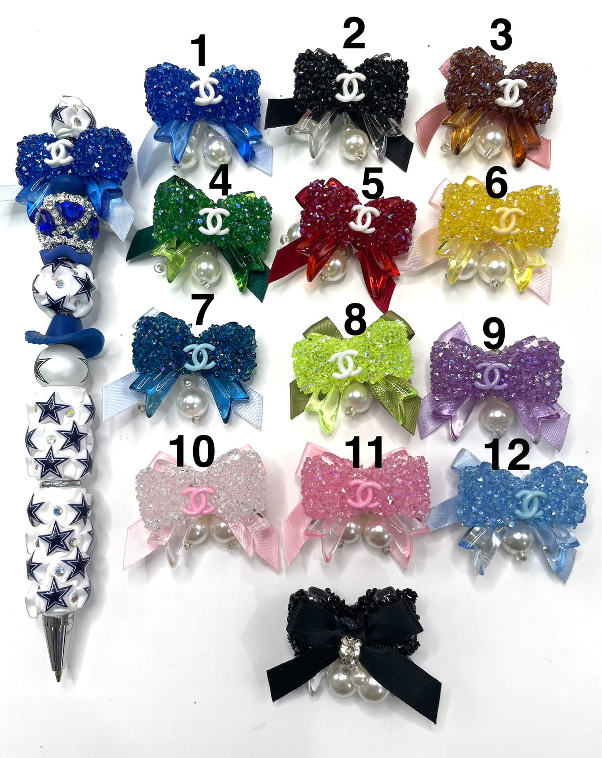 diy beaded beadable fancy textile fabrica bow beads design beads cc beads acrylic sugar bow beads ornaments with pearl dangel charm