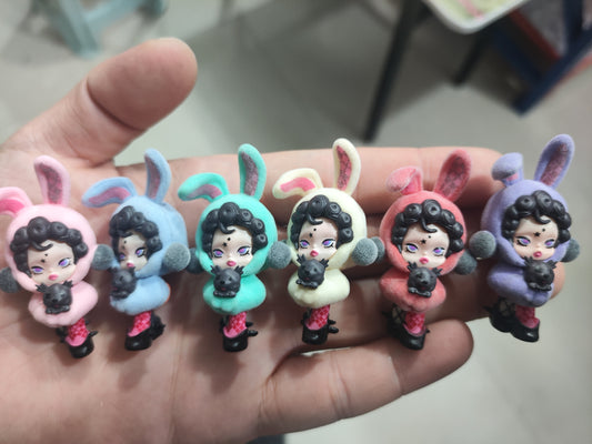 skull panda halloween doll 6 pcs