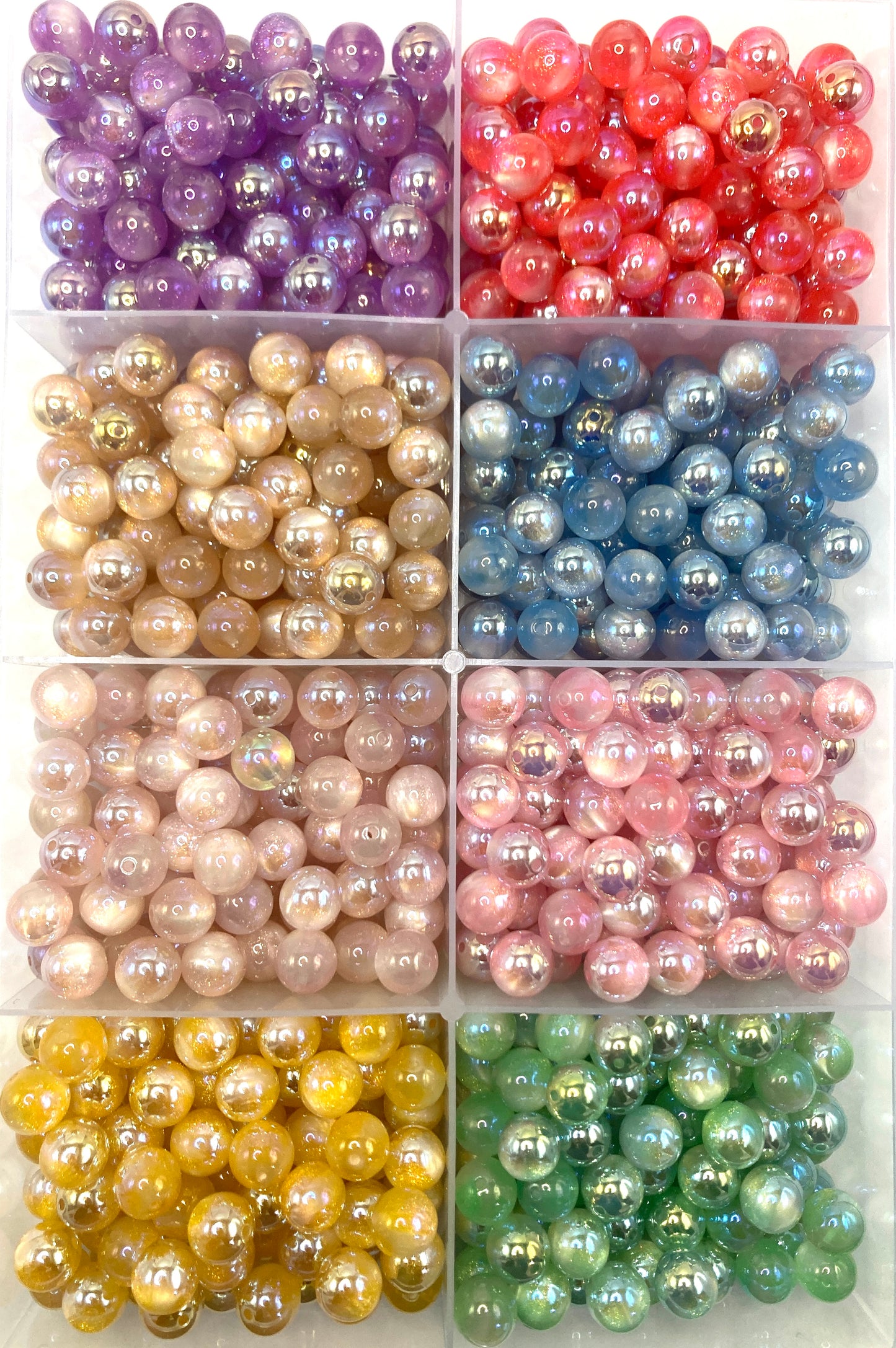Acrylic glitter Cat's eye Acrylic fine beads UV Acrylic beads Random Mix 16mm