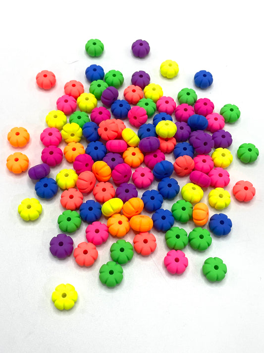 Pumpkin beads Acrylic Neon beads 11mm spacers