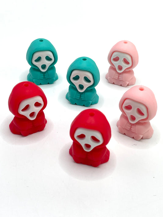Silicone beads Masked Man Death Cartoon silicone beads 26mm