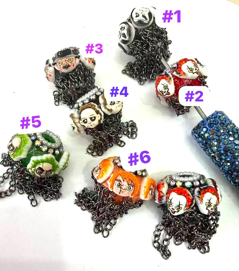 Beaded beadable fancy beads for Halloween Beetlejuice