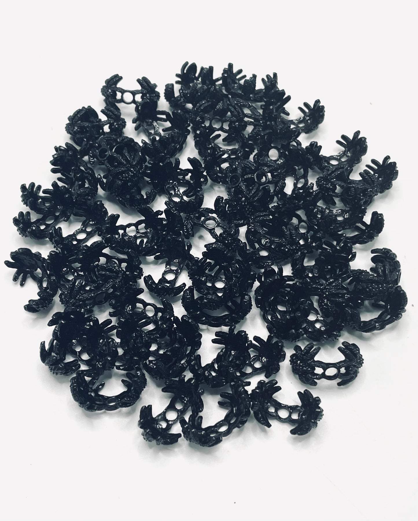 halloween bead metallic spacer spider spacer spider bead cap, random mix color