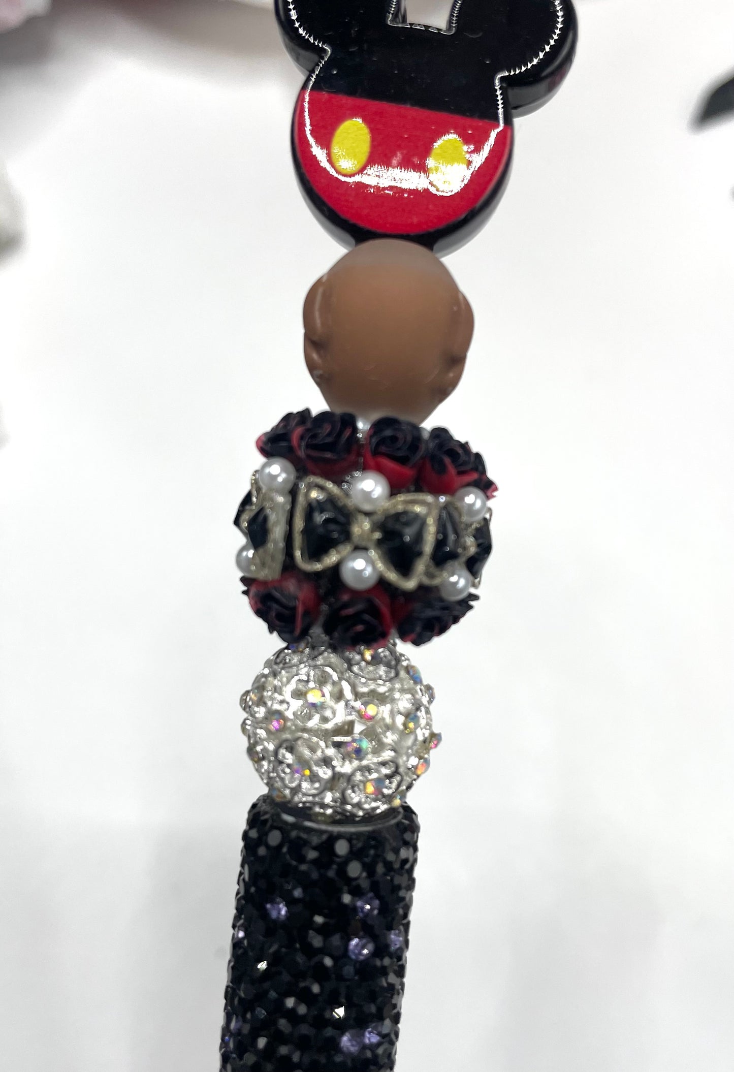 Fancy flower with bow fancy bead