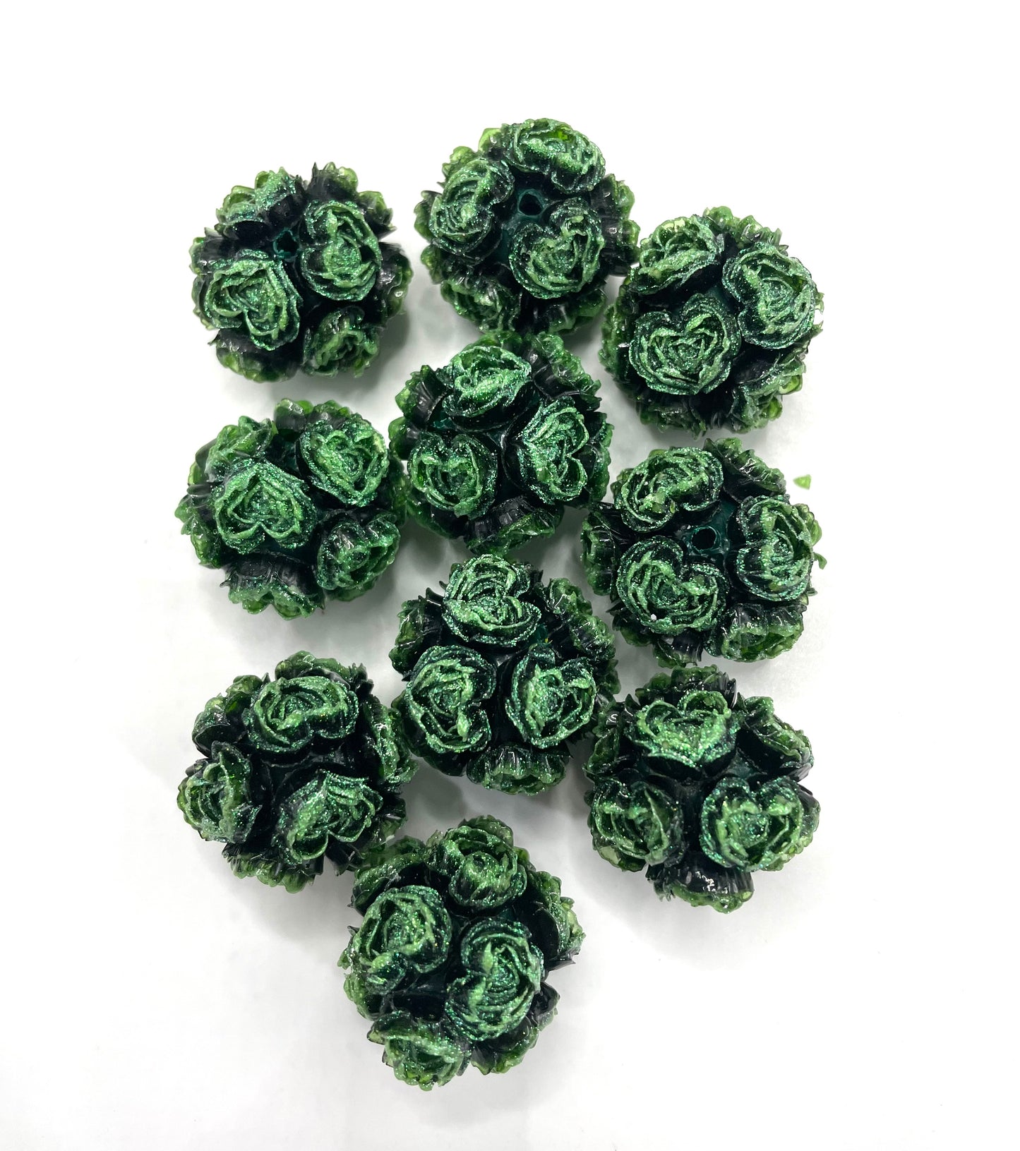 diy clay flower beads rose heart shaped flower beads for Christmas and valentines gift diy colored ,mix
