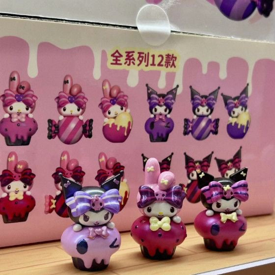Sanri mymelodynkuromi blind box blind bag sweet topper my melody and kuromi