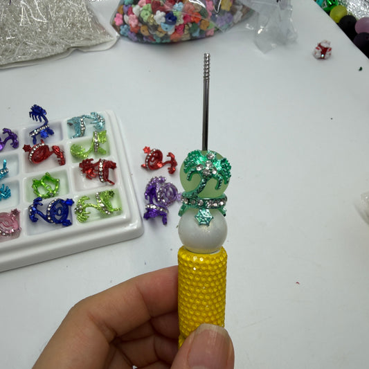 spider bead cap colorful bead cap with rhinestone