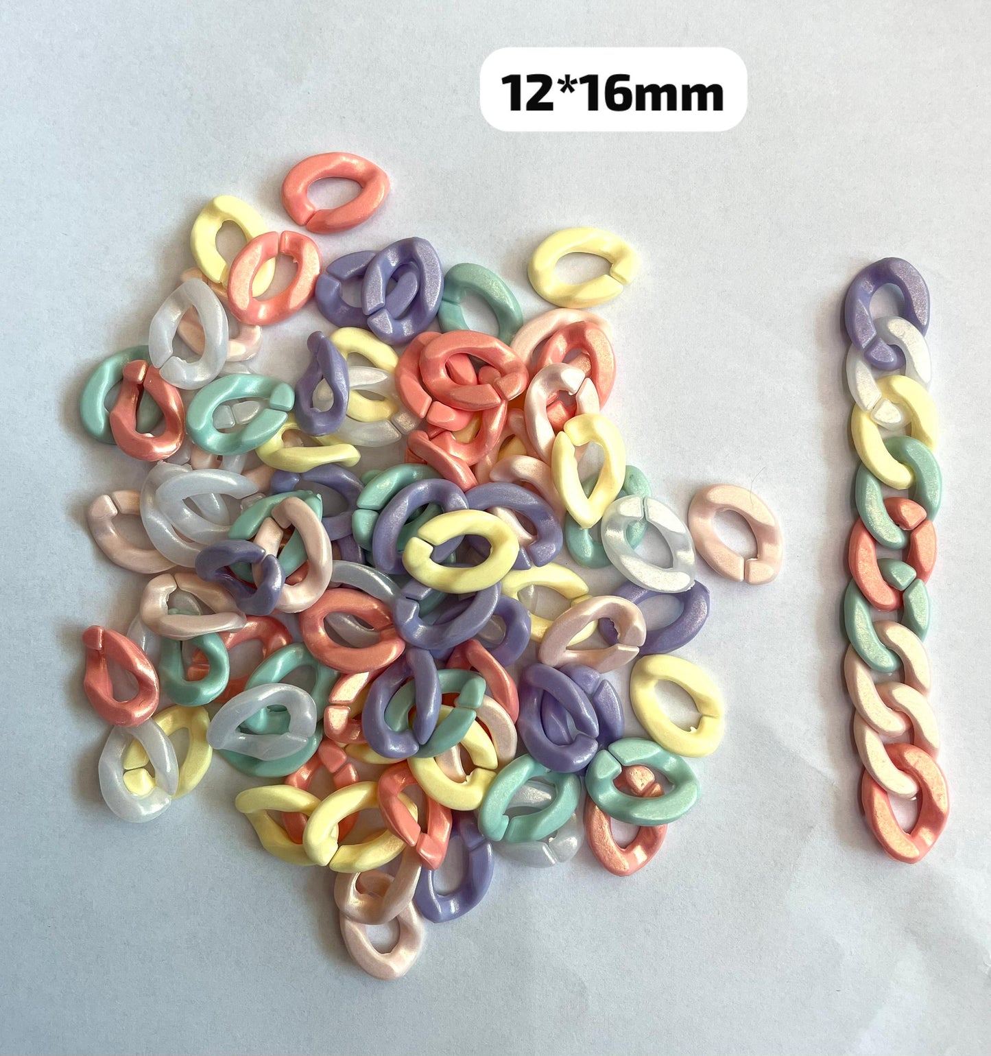 plastic open ring acrylic link chain for bags for phones