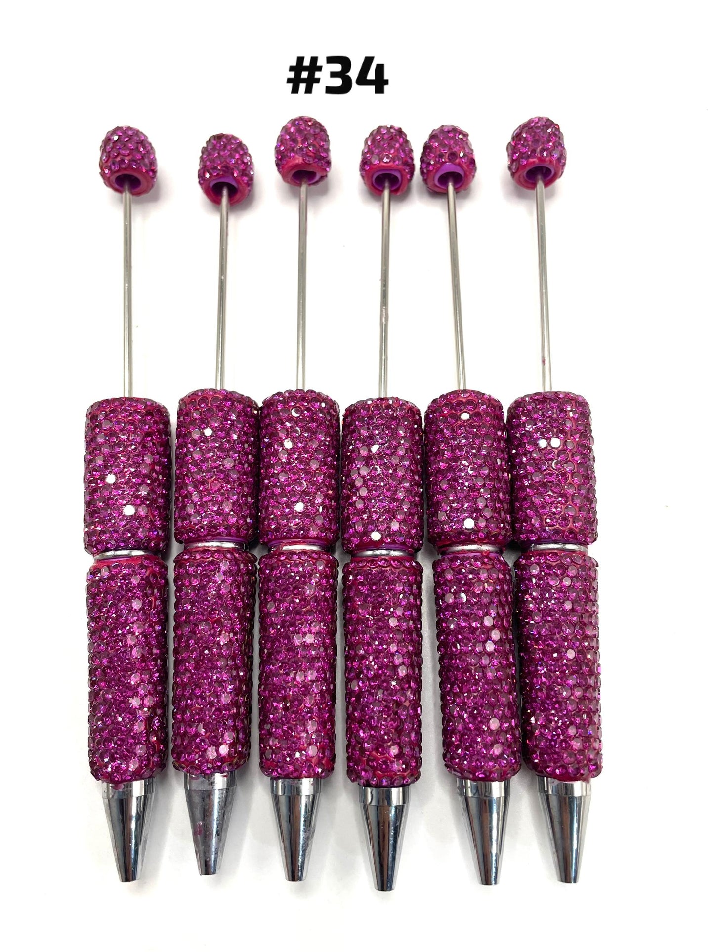 #33-#36new solid color new arrivals new clay rhinestone pens colored fancy rhiestone pen,random mix