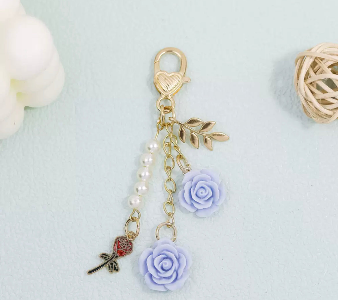 resin rose camellia iron alloy latch diy charm for keychain for handbag for pen drive decoration