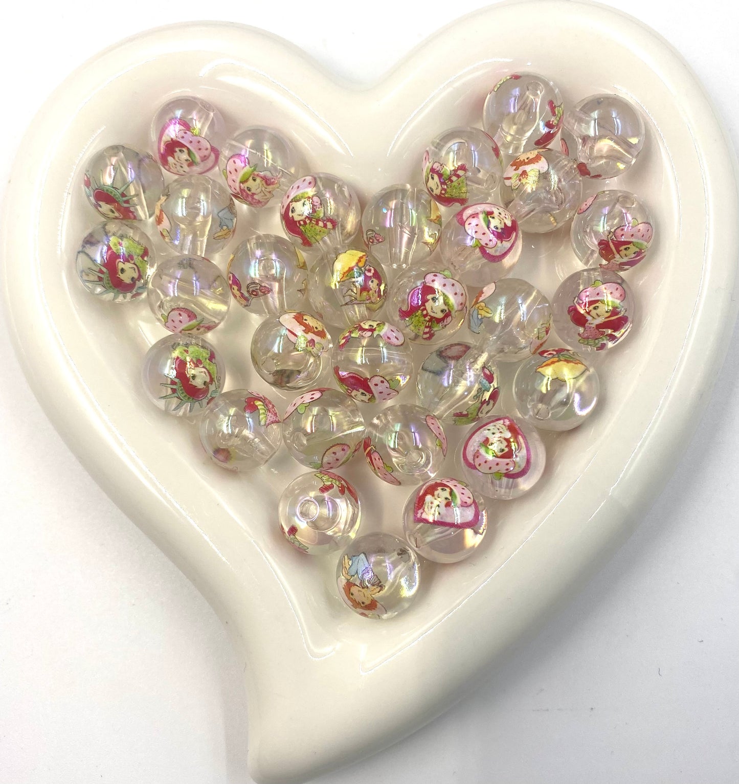 Acrylic strawberry girl beads