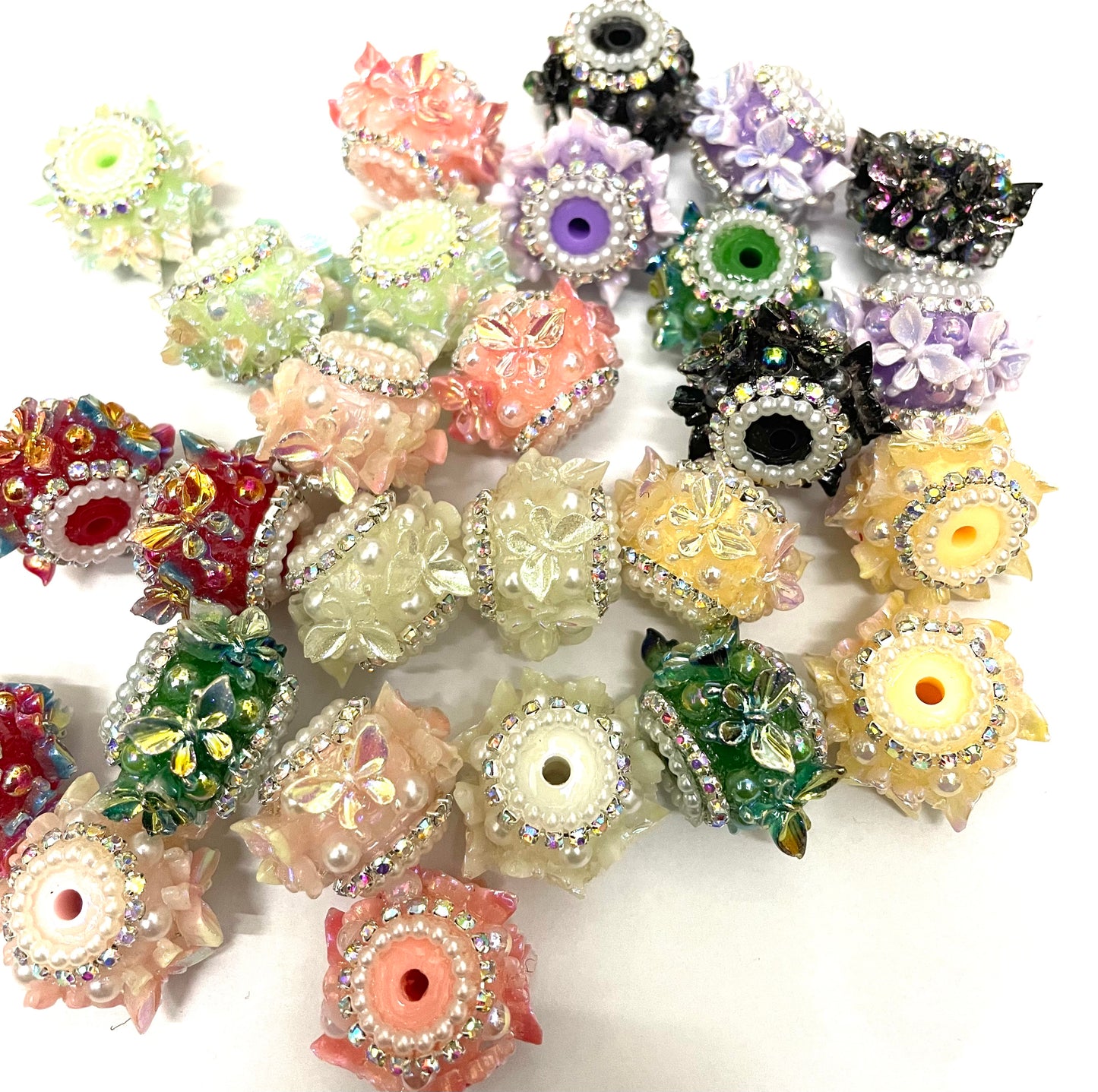 Fancy bead butterfly with pearl spacer fancy beads