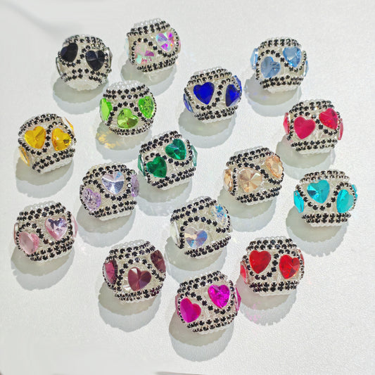 Heart with chain fancy bead