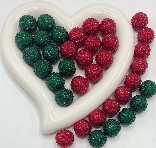 Rhinestone Disco ball beads ,mixed color sparkly clay beads for jewelry making diy bracelet 20mm