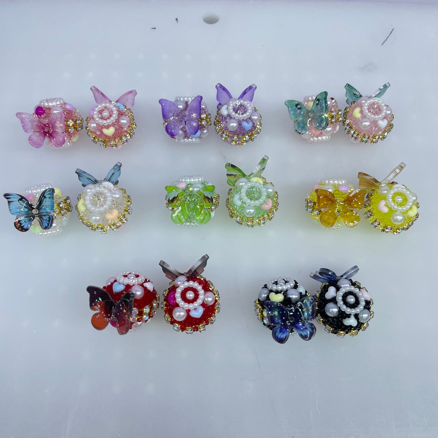 fancy bead sugar bead butterfly diy beads with sugar and pearl random mixed colorful ,random mix