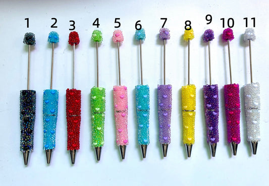 Sugar ballpoint pen Heart Bubble heart DIY beading pen Random Mix