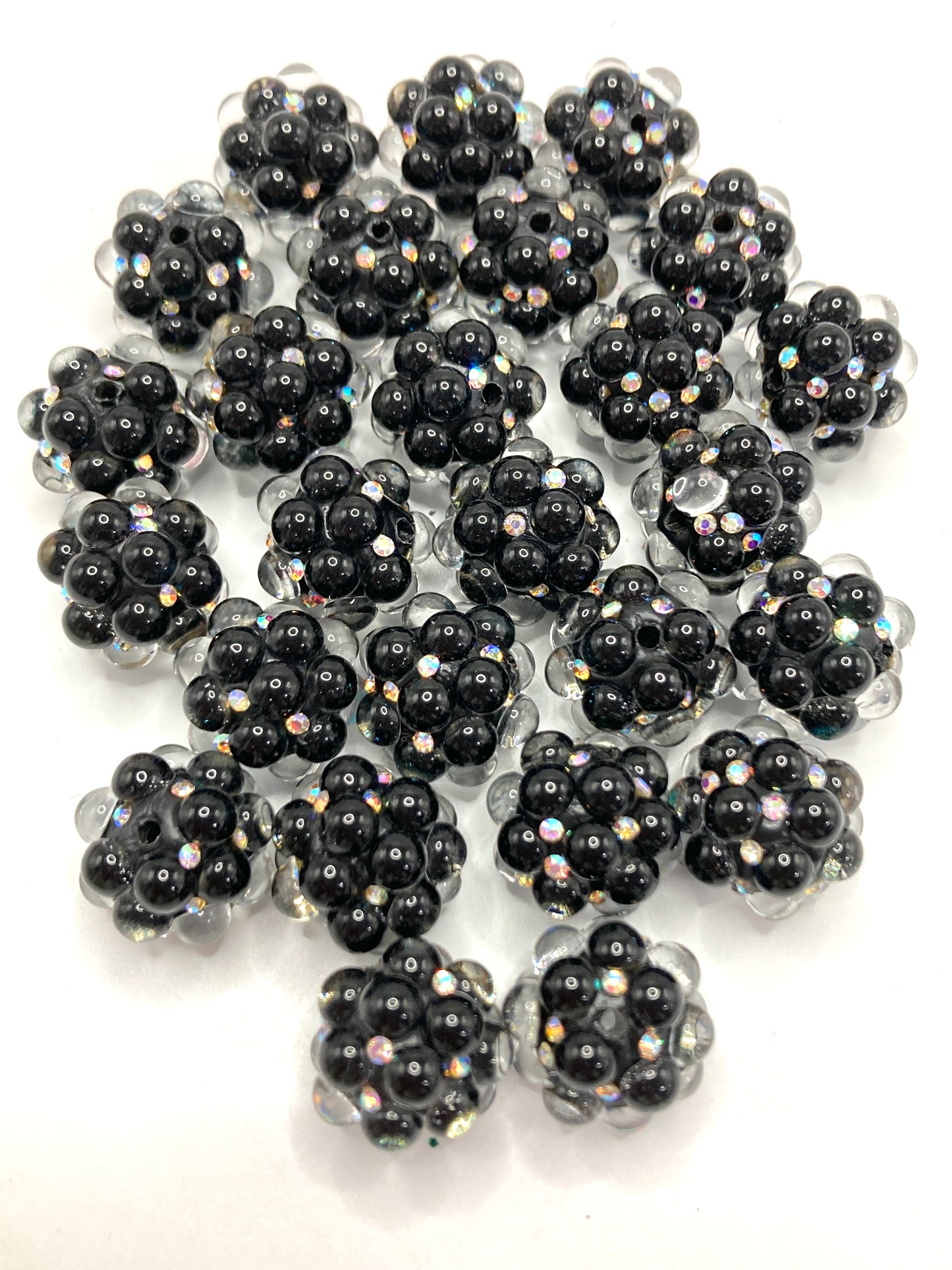 Large bubbles Rhinestone Bubble beads Colored clay beads Random Mix