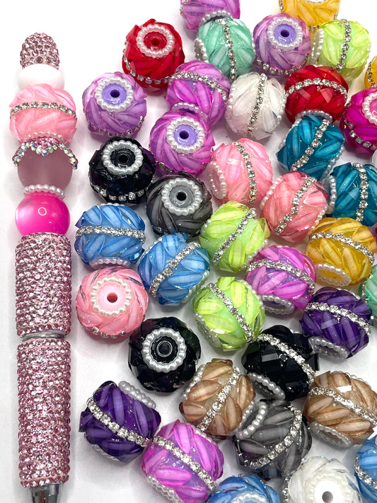 Fancy Beads Rhinestone Chain Pumpkin beads Pearl Spacer Beads